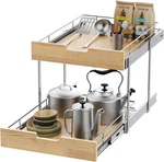 Wood And Wire Under Sink Organizer Pack Pull Out 14X21. Fixed Price $185.99.