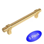 *5 Pack* Cosmas Cabinet Hardware Brushed Brass Euro Style Bar Pull #161-128BB. Fixed Price $24.15.