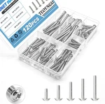 120PCS Assortment Cabinet Pull And Knob Screws, M4 16/18/20/25/30MM, Machine. Fixed Price $16.97.