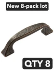 8-PACK Lot Belwith Keeler Kingston Cabinet Arch Pull 3" Cc Antique Satin Bronze. Fixed Price $45.38.