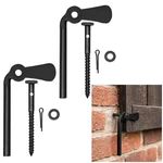 Mystic Colonial Medieval Hand-forged Iron Shutter Dogs Set Of 2 Heavy Duty Funct. Fixed Price $50.99.