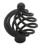 1-9/16" Forged Iron Collection Bird Cage Knob Ball Top Flat Black. Fixed Price $5.93.