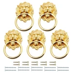 Mgoodoo 5PCS Drawer Lion Head Pull Handle Knob Dresser Cabinet Large, Gold. Fixed Price $23.23.