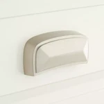 Signature Hardware Bresnick Solid Brass Pull/ Brushed Nickel Cabinet. Fixed Price $12.99.