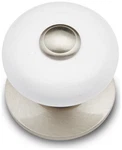 Rk International CK-31-FLAT-BTN-LG Porcelain 1-1/4" Round Classic White. Fixed Price $13.12.