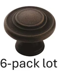 New 6-PACK Lot Amerock Cabinet Knob Pull 1-5/16 Antique Rust BP1586-ART. Fixed Price $16.65.