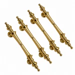 Set Of Spun-style Solid Brass Door Handles 15.75" (40 Cm) Vintage Pull. Fixed Price $179.99.
