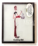 Counter Art Glass Cutting Board Cooking Girl 15 X 12 New/sealed Hard To Find. Fixed Price $29.99.