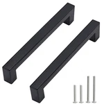 Cabinet Pulls Matte Black Handles Square Drawer 10 Pack 5 Inch Sta. Fixed Price $23.43.