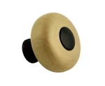 (12 Pack) 1-3/8" Maple Wood Knob With Black Metal Base. Fixed Price $36.69.