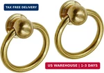 Lc Lictop Antique Brass Pulls Ring 2PCS, 1.6 Inch Drawer Handles, Drop. Fixed Price $16.24.