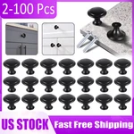 2-100 Pack Matte Black Kitchen Cabinet Knobs Round Drawer Pulls Stainless Steel. Fixed Price $9.65.