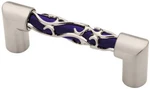 3" Crystal Lace Bar Pull Satin Nickel & Blue. Fixed Price $12.14.