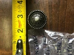 Qty 6 Hafele Cabinet Knob Pewter 1-1/4" Diam. 125.03.902 Tuscany Made Italy. Fixed Price $15.00.