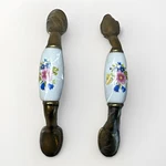2 Belwith 3 In. Porcelain Floral Cabinet Pull P774-BQ Hardware Drawer Handle New. Fixed Price $10.39.