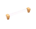 Belwith Keeler Belleclaire 6-5/16" Art Deco Acryli Pull, Brushed Golden Brass. Fixed Price $14.86.