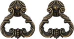 2PCS Vintage Antique Bronze Cabinet Pulls French Provincial Single Hole Rin. Fixed Price $30.99.