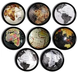 World Globe Cabinet Knobs Vintage Map Travel Drawer Pulls, Set Of 4, 6, 8. Fixed Price $25.00.