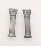 Set Of 2 Vintage Atlas Roman Column Metal Cabinet Pulls Handles Silver Tone. Fixed Price $21.56.