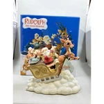 Scarce Enesco Santa & Rudolph Sleigh Misfit Toys Figurine Mib. Fixed Price $195.00.