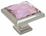 Cosmas 5883SN-P Satin Nickel Cabinet Hardware Knobs Wpink Glass 10PK 1-1/4". Fixed Price $24.99.