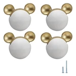 4 Pcs White Mouse Cute Cartoon Ceramic Cabinet Handles Kitchen Knobs Door Pul.... Fixed Price $31.55.