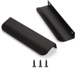Modern Edge Black Finger Pulls For Cabinets - 10 Pack, 6" Easy Install. Fixed Price $88.99.