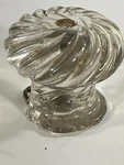 1 Glass Drawer Pull Door Knob Dresser 2" Long Flower Shell Cabinet Salvage. Fixed Price $8.95.
