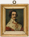German School Miniature - 19TH Century Oil, Cardinal Richelieu. Fixed Price $483.00.