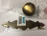 Nos Laurey 22105 Celebration 1-1/4-INCH Diameter Knob Antique Brass W/back Plate. Fixed Price $5.95.