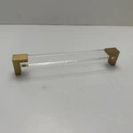 Sietto P-1200-8-SB Affinity Inch Handle Cabinet Pull With Clear Glass Brass. Fixed Price $40.00.