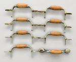 Amerock 3 Center Screw 2 Brass & Light Oak Wood Cabinet Arch Pull Allison. Fixed Price $16.00.