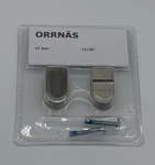 2 Pack Ikea Orrnas 11/16" 17MM Stainless Steel Knob, New. Fixed Price $8.00.