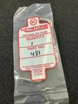 481 - Keystone Instrumentation Handle Brass, Nickel Finish Screw Holes, Back. Fixed Price $7.50.