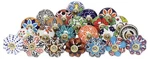 Kitchen Cabinet Knobs - Pack Of 30 Indian Countryside Colorful Assorted Cer.... Fixed Price $49.83.