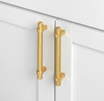 Gliderite Euro Style Cabinet Drawer Bar Solid Satin Gold 5" Cc 4007-128-SG. Fixed Price $52.00.