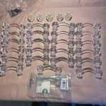 24 3" Hill Clear Glass Hexagon Drawer Pulls Handles & 5 Knobs. Fixed Price $129.95.