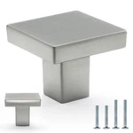 Furfitt 10-PACK Brushed Nickel Square Cabinet Knobs 1-3/16" (30MM). Fixed Price $58.03.
