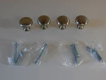 Lot Of 4 Allen+roth Satin Nickel Round Cabinet Door Knob Handle. Fixed Price $14.99.