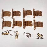 Vintage Ajax Cabinet Door Hinges With Screws Hammered Copper Finish Set Of 6. Fixed Price $22.49.