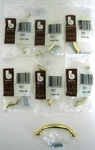 (7) Vintage Sealed New Old Stock Belwith Solid Brass Handle Cabinet Drawer Pulls. Fixed Price $12.74.