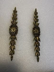 2 Vintage Solid Brass Hollywood Regency Cabinet Decorative Drawer Plates (57). Fixed Price $35.00.