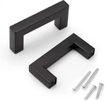 Knobwell 6 Pack 2-1/2" Black Cabinet Pulls, Stainless Steel Kitchen. Fixed Price $20.95.