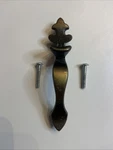Vtg Amerock 156-1 Antique Brass French Lily Cabinet Door Thumb Pull Handle New. Fixed Price $14.99.