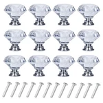 Yourgift 12 Pack Drawer Knobs Diamond Shaped Crystal Glass 3. Fixed Price $18.11.