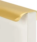 Cabinet Finger Pulls 3 Inch Matte Gold Brushed Brass Drawer Edge Handles 5 Pack. Fixed Price $20.44.