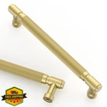 Asidrama 10PC 6.3" Brushed Gold Cabinet Pulls, Knurled Drawer Handles. Fixed Price $66.39.