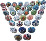 20 Mix Vintage Look Flower Ceramic Knobs Door Handle Cabinet Drawer Cupboard. Fixed Price $28.99.