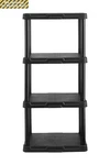 4-SHELF Plastic Storage Shelf, Black, 22" W X 14" 47" Fast Delivery. Fixed Price $49.94.