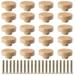 Litoexpe 20 Pieces Wood Knobs Flat Top Round Cabinet 1-1/2 Inch, Natura.... Fixed Price $15.89.